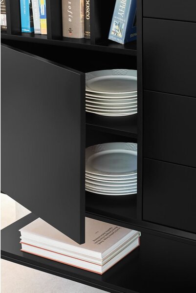 Črna komoda 166x98x45 cm Platt – Teulat