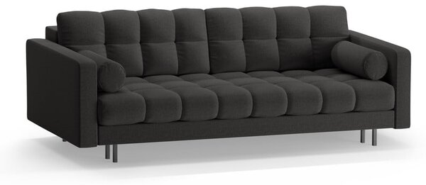 Temno siva raztegljiva sedežna garnitura s prostorom za shranjevanje 222 cm Bali – Cosmopolitan Design