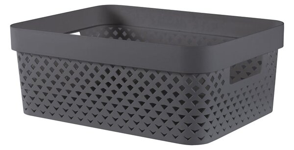 Temno siva plastična škatla za shranjevanje 36x27x14 cm Pure – Curver