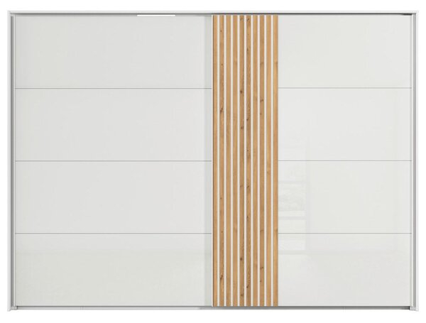 OMARA Z DRSNIMI VRATI, bela, barve hrasta