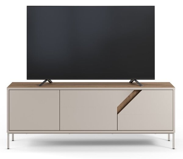 Kremno bela/naravna komoda v hrastovem dekorju 150x55x35 cm Lilou – Marckeric