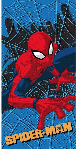Rdeča/modra otroška brisača iz mikrovlaken 70x140 cm Spider-man – Jerry Fabrics