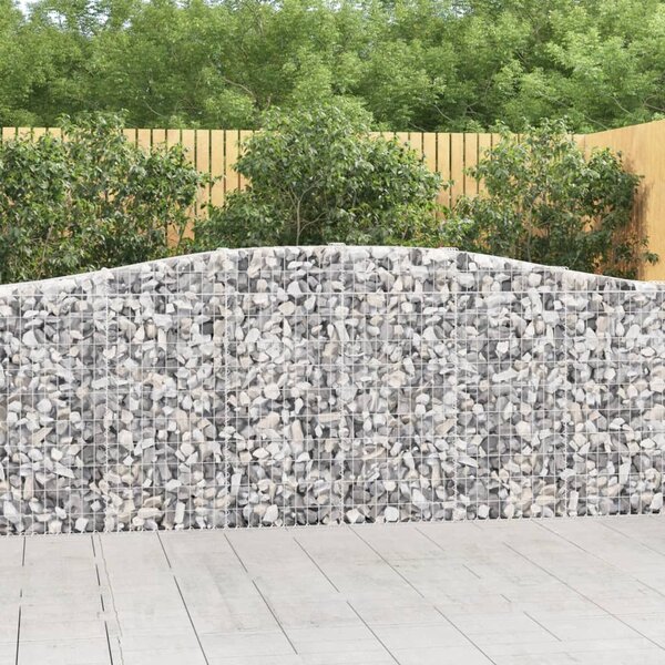 VidaXL Obokane gabion košare 10kosi 400x30x100/120 cm pocinkano železo