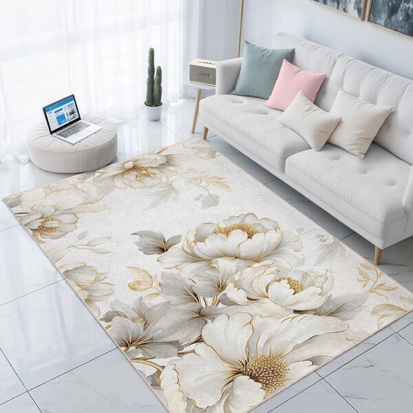 Kremno bel pralen tekač 80x200 cm Soft and Gentle – Mila Home