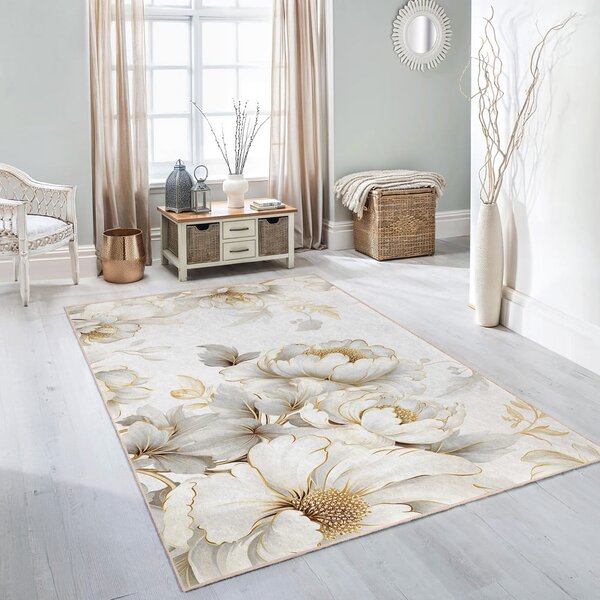 Kremno bel pralen tekač 80x200 cm Soft and Gentle – Mila Home