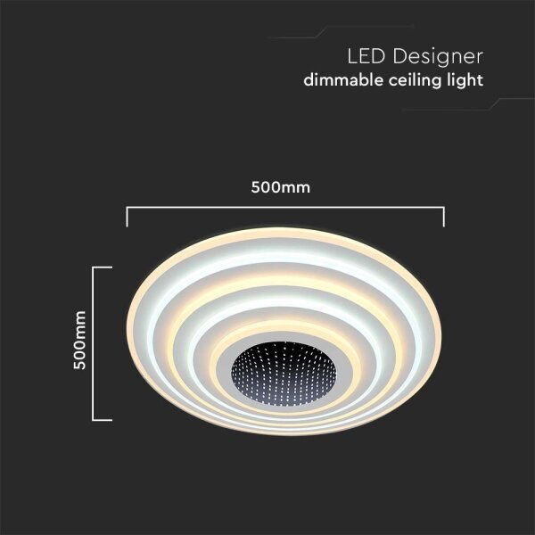 LED Zatemnitvena stropna svetilka LED/125W/230V 3000-6500K + Daljinski upravljalnik