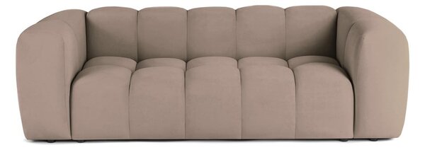 Sivo-rjava žametna sedežna garnitura 225 cm Cube – Bonami Selection