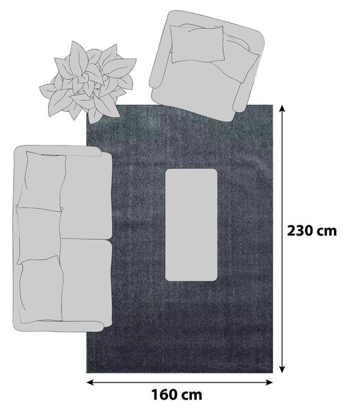 PREPROGA Z VISOKIM FLOROM ATA 7000 160/230 cm tkano svetlo rjava
