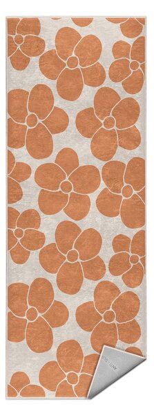 Oranžen pralen tekač 60x230 cm Orange Meadow – Mila Home