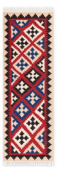Rdeč obojestranski ročno tkan volnen tekač 60x190 cm Kamal Rami – Nouristan