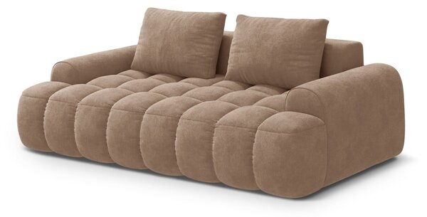 Svetlo rjava žametna sedežna garnitura 200 cm Linz – Cosmopolitan Design