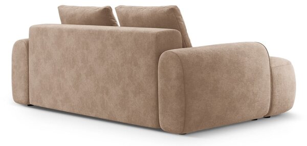Svetlo rjava žametna sedežna garnitura 200 cm Linz – Cosmopolitan Design