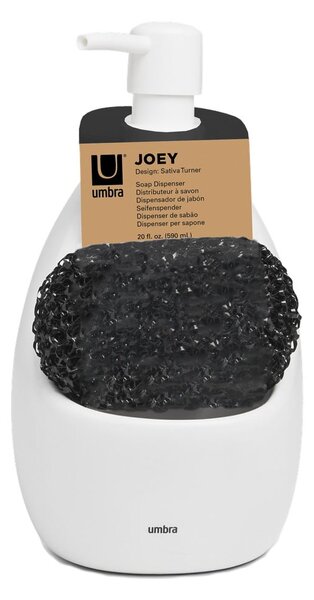 Bel keramičen dozirnik za milo 590 ml Joey – Umbra