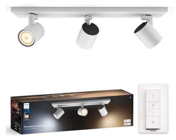 Philips - LED Zatemnitveni reflektor Hue RUNNER 3xGU10/4,2W/230V + Daljinski upravljalnik bela