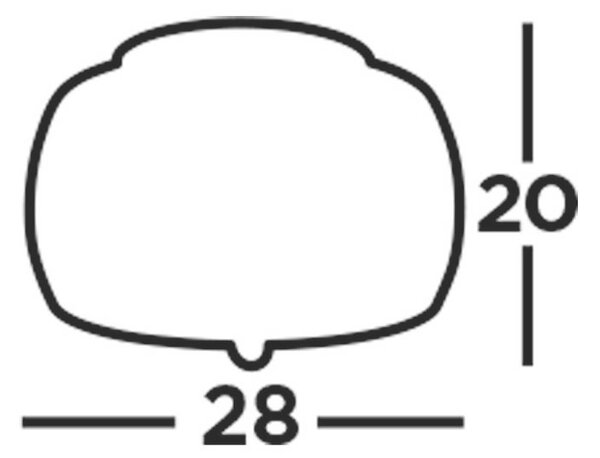 STROPNA SVETILKA ZA KOPALNICO Curva 28/28/20 cm