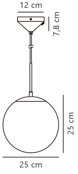 Nordlux - Lestenec na vrvici GRANT 1xE14/25W/230V pr. 25 cm