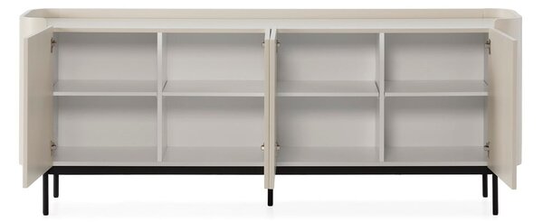 Kremno bela komoda 200x80x40 cm Willa – MOME