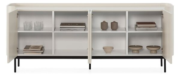 Kremno bela komoda 200x80x40 cm Willa – MOME
