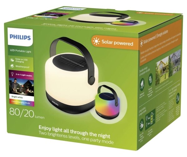 Philips - LED RGBW Zatemnitvena solarna prenosna svetilka ALULA LED/1,2W/5V IP44