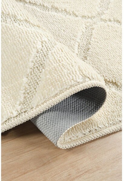 Kremno bele kopalniške preproge v kompletu 2 ks 50x80 cm Cizgili – Foutastic