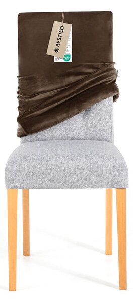 Rjave raztegljive prevleke v kompletu 4 ks za stol 48 cm Sento – Restilo