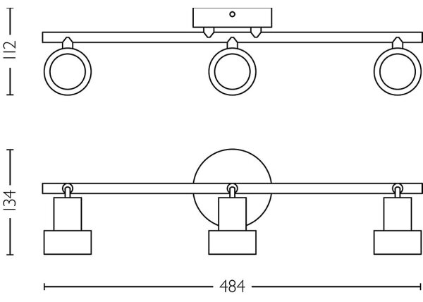 Philips - Reflektor CONDUIT 3xGU10/5W/230V črna/medenina