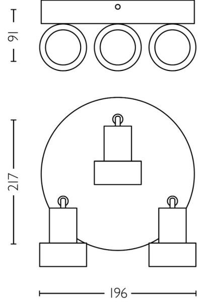 Philips - Reflektor CONDUIT 3xGU10/5W/230V črna/medenina