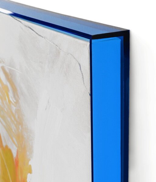 Slika z ročno naslikanimi elementi 102x102 cm Confidential Blue – Malerifabrikken