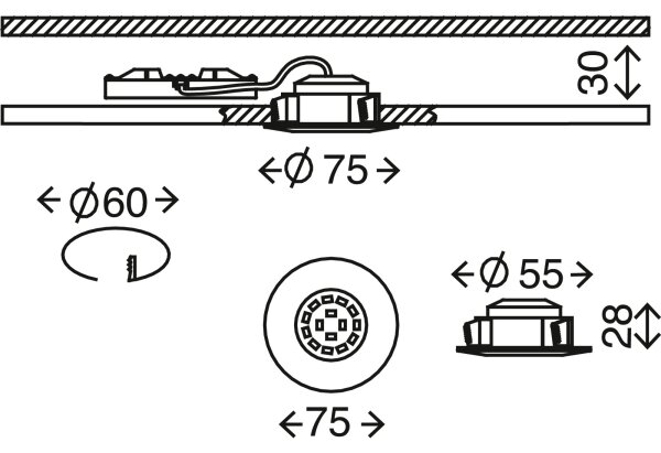 Briloner 7295-011- LED Kopalniška zatemnitvena svetilka ATTACH LED/6,5W/230V IP44