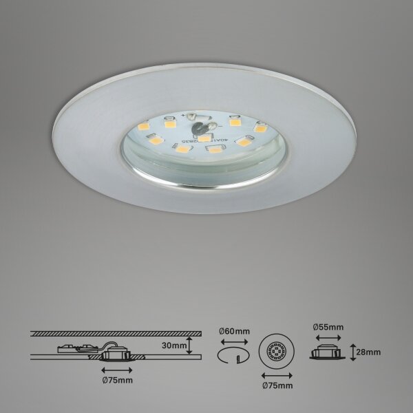 Briloner 7295-019 - LED Zatemnitvena kopalniška svetilka ATTACH LED/6,5W/230V IP44