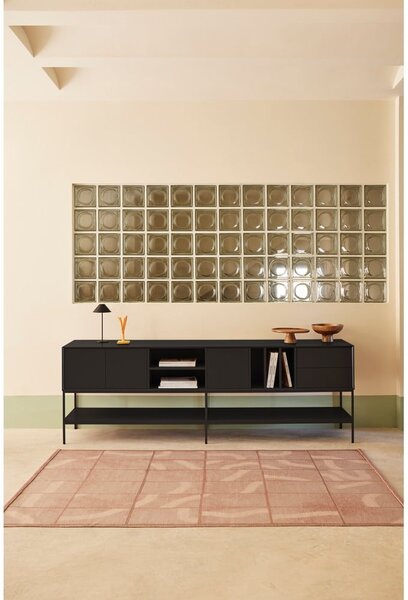 Črna TV omarica 220x74x45 cm Platt – Teulat