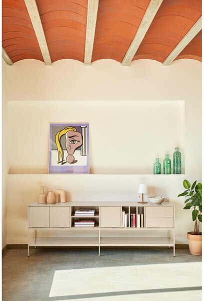 Črna TV omarica 220x74x45 cm Platt – Teulat