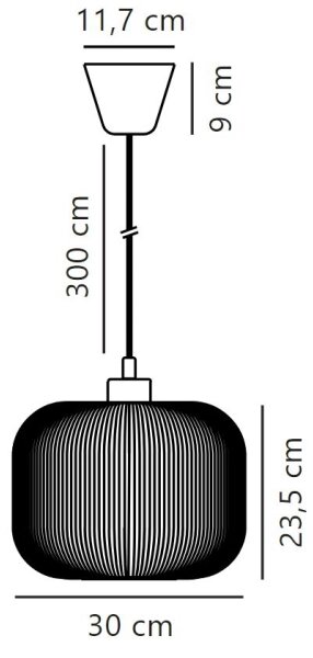 Nordlux - Lestenec na vrvici MILFORD 1xE27/40W/230V pr. 30 cm