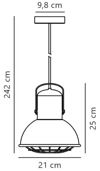 Nordlux - Lestenec na vrvici PORTER 1xE27/60W/230V