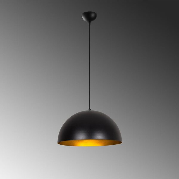 Črna viseča svetilka s kovinskim senčilom ø 40 cm Coppa – Opviq lights