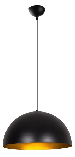 Črna viseča svetilka s kovinskim senčilom ø 40 cm Coppa – Opviq lights