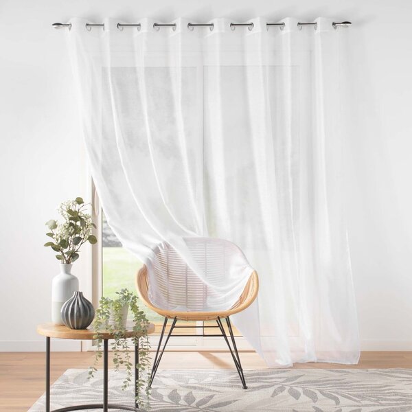 Bela prosojna zavesa iz tančice 300x240 cm Lissea – douceur d'intérieur