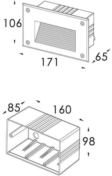 Deko-Light 100028 - Vgrajena svetilka SIDE 1xG9/40W/230V IP65