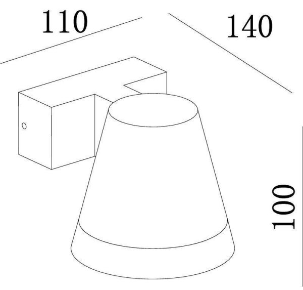 Deko-Light 731076 -LED Zunanja stenska svetilka SERPENTIS 6,2W/230V IP54 črna