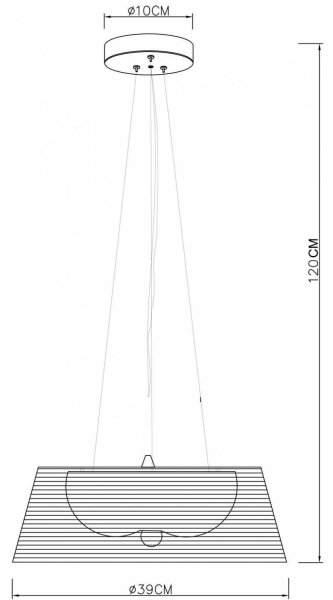 Deko-Light 342032 - Lestenec na vrvici FILO 3xE27/60W/230V pr. 39 cm črna