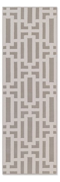 Siv/kremno bel tekač 80x240 cm Perles Onyx – Elle Decoration