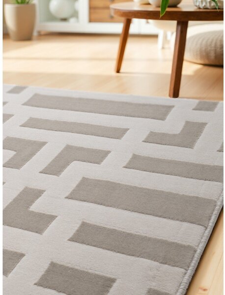 Siv/kremno bel tekač 80x240 cm Perles Onyx – Elle Decoration