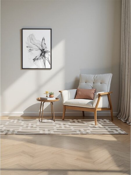 Siv/kremno bel tekač 80x240 cm Perles Onyx – Elle Decoration