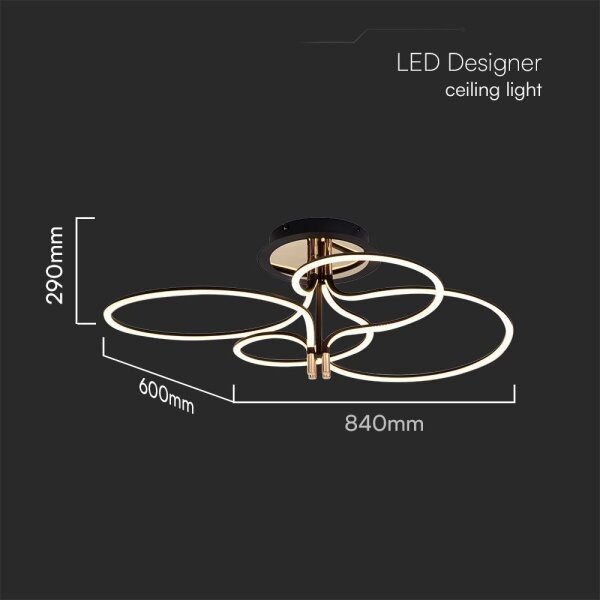 LED Nadgradni lestenec LED/36W/230V 3000K