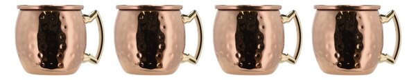 Bakrene skodelice iz jekla v kompletu 4 ks 80 ml Moscow Mule – Lyngby Glas