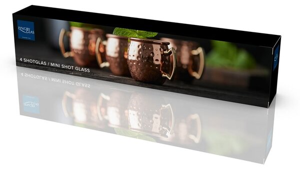 Bakrene skodelice iz jekla v kompletu 4 ks 80 ml Moscow Mule – Lyngby Glas