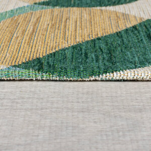 Rumen/zelen tekač 60x230 cm Carlos Circle Geo – Flair Rugs