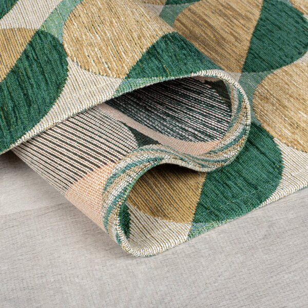 Rumen/zelen tekač 60x230 cm Carlos Circle Geo – Flair Rugs