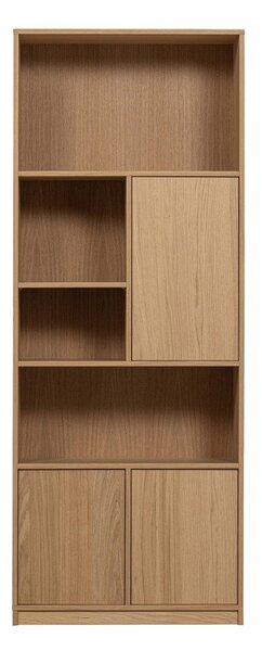 Modularna knjižna polica v hrastovem dekorju v naravni barvi 77x199 cm Modulair – vtwonen