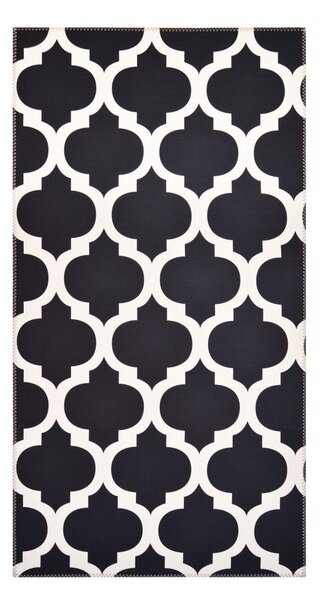 Črno-bela preproga Vitaus Elisabeth, 50 x 80 cm